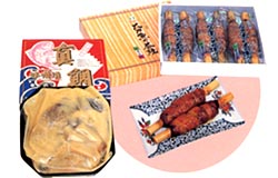珍味真鯛の味噌漬、珍味太刀魚の巻焼